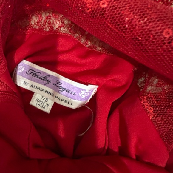 Beautiful Red Long Sequin Formal Dress One Shouldered - Picture 2 of 5